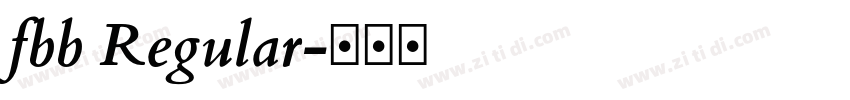 fbb Regular字体转换